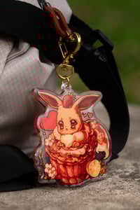 Image 2 of Eevee - Pokemon 7cm Glitter Epoxy Charm