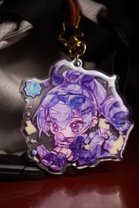 Image 2 of Silver Wolf - Honkai Star Rail 7cm Glitter Epoxy Charm