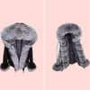 Furry Babe - raccoon fur parkas (greys)