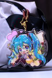 Image 2 of Miku - Vocaloid 8cm Glitter Epoxy Charm