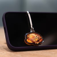 Image 3 of Egg Toast - 1.5in Original Food Epoxy Phone Charm