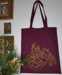 Image 2 of Golden Hare tote bag