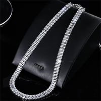 Baguette Silver Necklace 