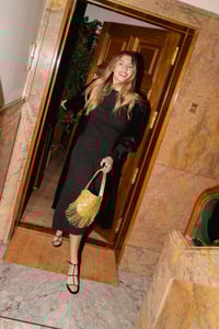 Image 1 of Vestido canalé con brillo