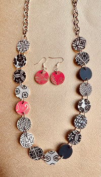 Wearable Art  necklace and earring set No. 3