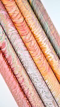 Image 3 of 'Study in Pastel #2, custom bespoke pen blanks, high pressure cured with Alumilite Resin.