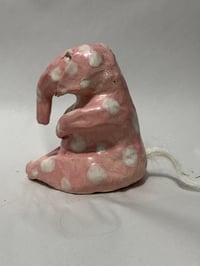 Image 3 of Clay: Pink Polka Dot Baby Elephant