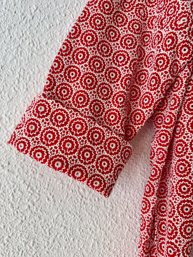 THE PARKER IN RED BRODERIE ANGLAISE