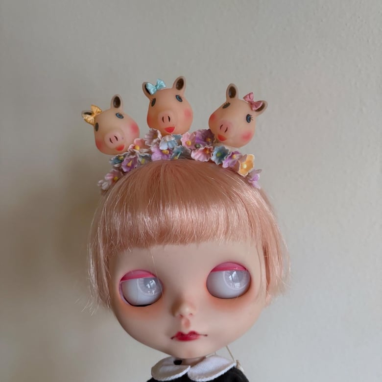 Image of Three Little Pigs Headband for Blythe Dolls