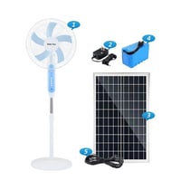 Image 2 of Rechargeable Solar Standing Fan