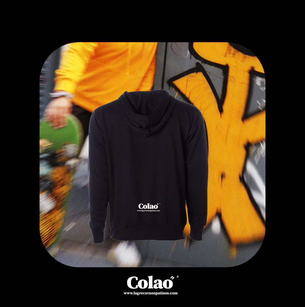 Image of Colao" BLACK BLACK Heavyweight Hoodie 