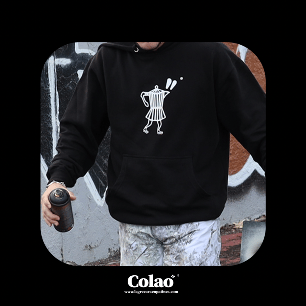 Image of Colao" BLACK BLACK Heavyweight Hoodie 