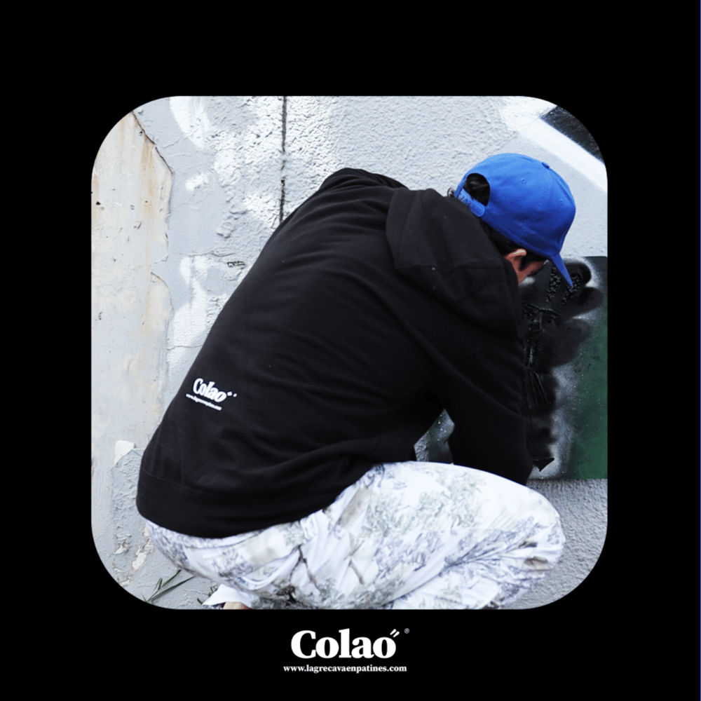 Image of Colao" BLACK BLACK Heavyweight Hoodie 