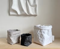 Image 1 of Washable paper baskets in Grey, Black and White