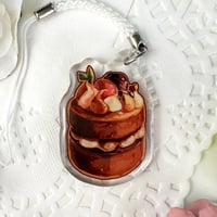 Image 1 of Chocolate Cake - 1.5in Original Food Epoxy Phone Charm