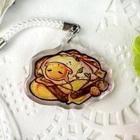 Image 1 of Egg Toast - 1.5in Original Food Epoxy Phone Charm