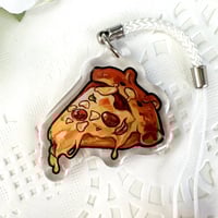 Image 1 of Pizza - 1.5in Original Food Epoxy Phone Charm