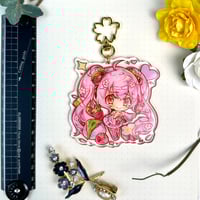 Image 4 of Sakura Miku - Vocaloid 8cm Glitter Epoxy Charm
