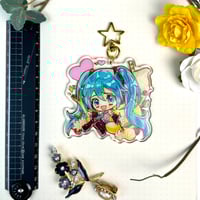 Image 4 of Miku - Vocaloid 8cm Glitter Epoxy Charm