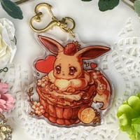 Image 1 of Eevee - Pokemon 7cm Glitter Epoxy Charm