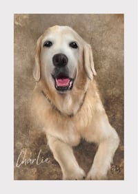 Image 1 of Custom pet portrait Canvas ready to hang