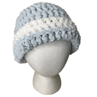 Image 1 of Solid Stripe Fold-over Beanie