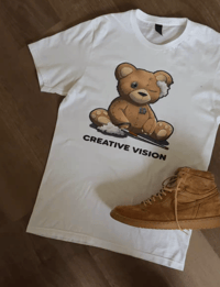 Image 1 of Creative Vision Teddy Bear T-Shirt (White)