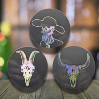 Image 1 of Holographic Zodiac Earth Signs Stickers | Capricorn, Taurus & Virgo | Full Circle Stickers