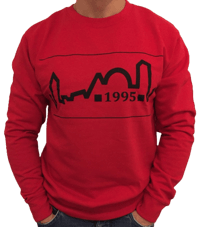 Fire Red Skyline Sweatshirt