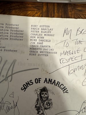 Image of Sons of Anarchy series finale signed by cast