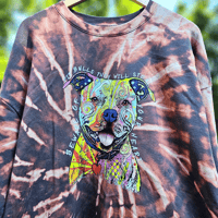 Image 6 of Bleach Spiral Tie Dye Adult (XL) Graphic Unisex Sweatshirt