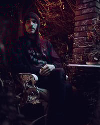Image 2 of Black on Black Stitched Beanie