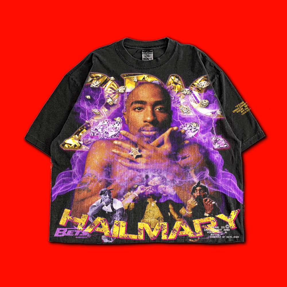 BETS LAB 2PAC VINTAGE HAILMARY  VOl.02 TEE