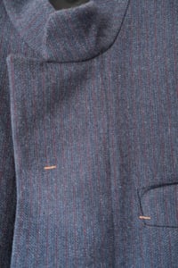 Image 4 of Chinwest wool Jacket - Navy with Red stripe  £530.00