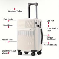 Hard shell futuristic suitcase