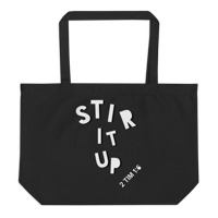 Image 1 of Stir Up The Gift – Organic Black Cotton Tote (Large)