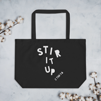 Image 4 of Stir Up The Gift – Organic Black Cotton Tote (Large)
