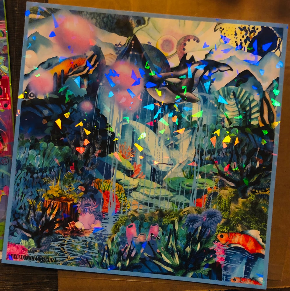 Image of Caspian Cove | Holographic Art Print and Sticker