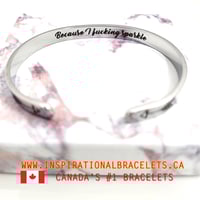 Image 1 of "Because I F***ing Sparkle" Bracelet – Secretly Engraved for Radiant Confidence