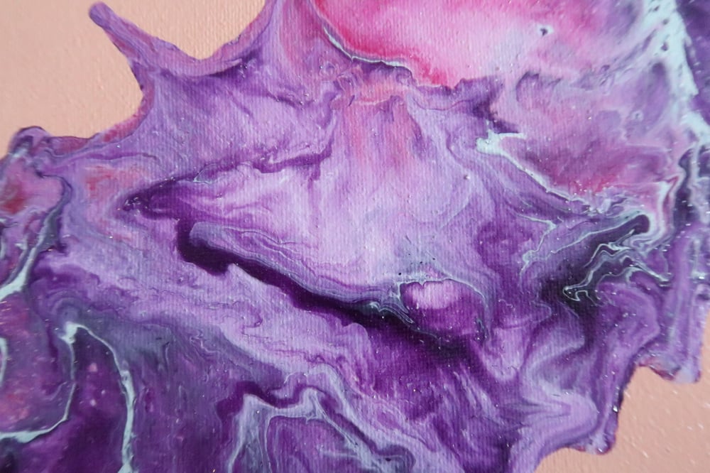 Image of Nebula Acrylic Pour on Canvas