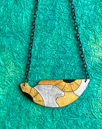 Painted wooden necklace No.3