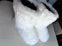 White fuzzy boots 
