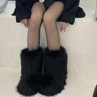 Black Fuzzy fur boots