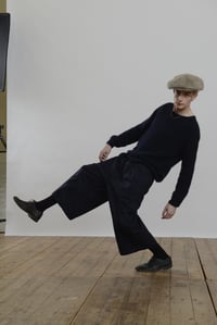 Image 7 of Porter Trouser in Navy wool £190.00