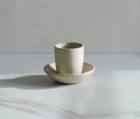 Image 4 of  Espresso cup + saucer set, in Sand