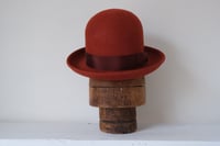 Image 3 of Chicken George Hat wool Felt - Oxblood Red 