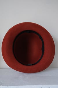 Image 4 of Chicken George Hat wool Felt - Oxblood Red 