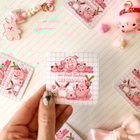 Image 1 of Ultra Glossy Kawaii Pink Poke in the Club Sticker