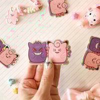 Image 1 of Holographic Pink Poke Squishmallows Version Vinyl Sticker