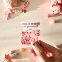 Image 1 of Ultra Glossy Kawaii Chansey Self Love Sticker